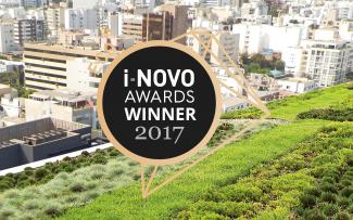 Green roof with i-NOVO Awards 2017 logo